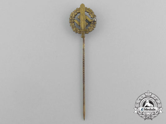 a_miniature_bronze_grade_sa_sports_badge_stick_pin_aa_7162