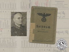 A Soldbuch To Wehrmacht Heer Infantry Obergefreiter Josef Hohlmeier