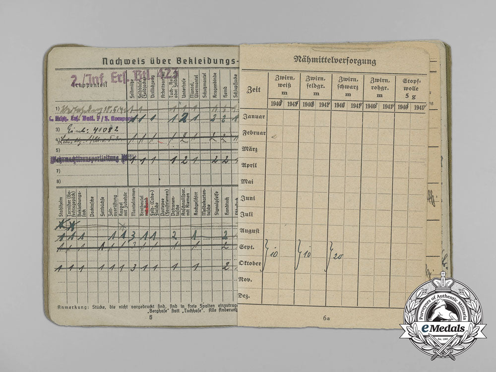 a_soldbuch_to_wehrmacht_heer_infantry_obergefreiter_josef_hohlmeier_aa_7200