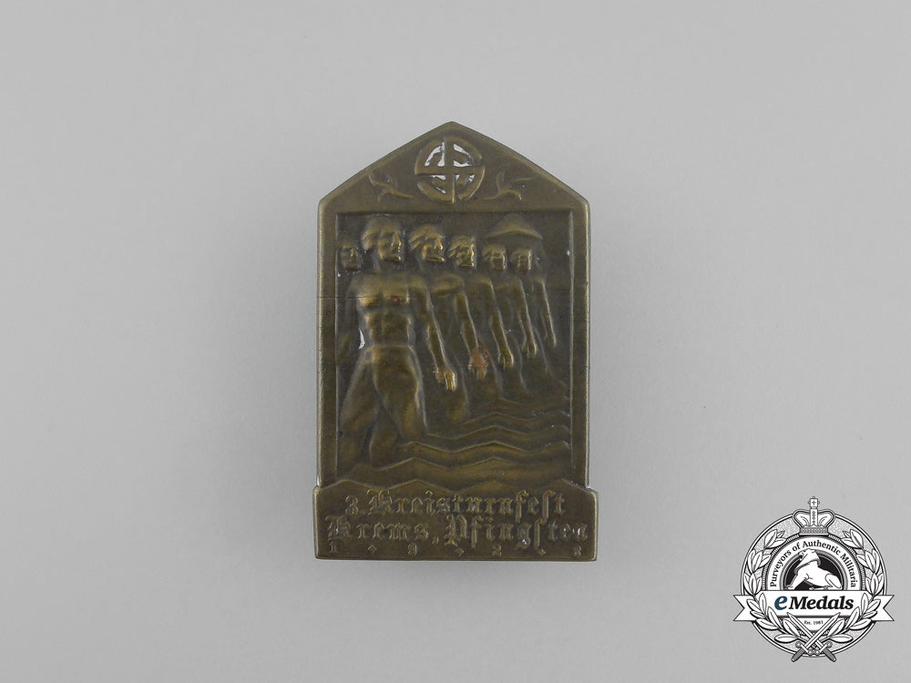 germany,_weimar_republic._a1923_krems34_rd_district_gymnastics_festival_badge_aa_7218