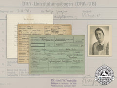 A Group Of German Red Cross Documents To Auxiliary Nurse Luise Ziegler
