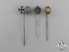 Three Second War German Award Stick Pins