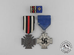 A Faithful Service Medal Pair With Ribbon Bar