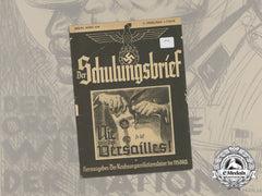 A 1938 German Propaganda Magazine Der Schulungsbrief; Never Again Versailles!