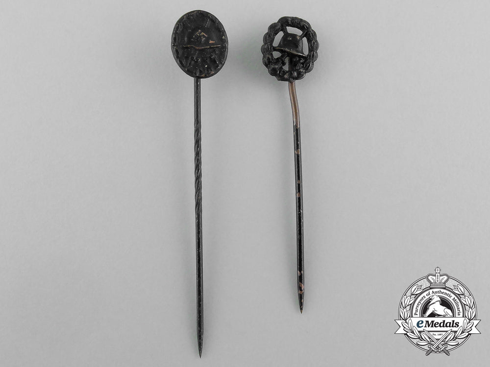 two_miniature_black_grade_wound_badges_aa_7519