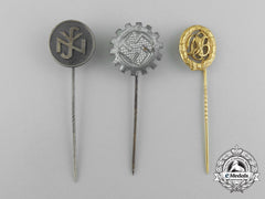 A Grouping Of Three Third Reich German Stick Pins