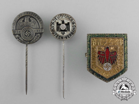 three_third_reich_period_shooting_badges_and_pins_aa_7531