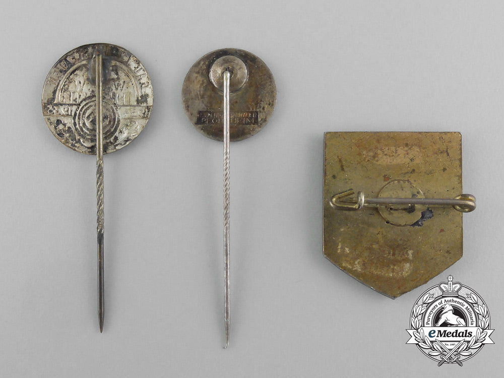 three_third_reich_period_shooting_badges_and_pins_aa_7532