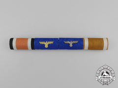 A Wehrmacht Heer (Army) 4 And 12-Year Long Service Medal Ribbon Bar