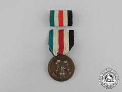 A German-Italian Africa Campaign Medal With Matching Medal Ribbon Bar