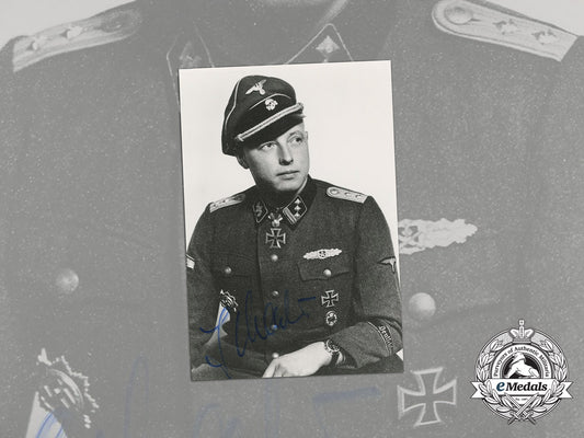 a_postwar_signed_picture_of_ss_officer_heinz_macher;_knight's_cross_with_oak_leaves_aa_7724