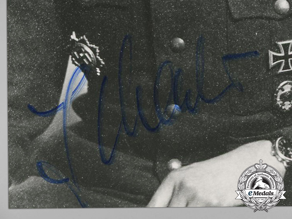 a_postwar_signed_picture_of_ss_officer_heinz_macher;_knight's_cross_with_oak_leaves_aa_7727