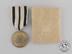 A 1848-1849 Prussian Hohenzollern Campaign Medal With Its Original Wrapping Paper