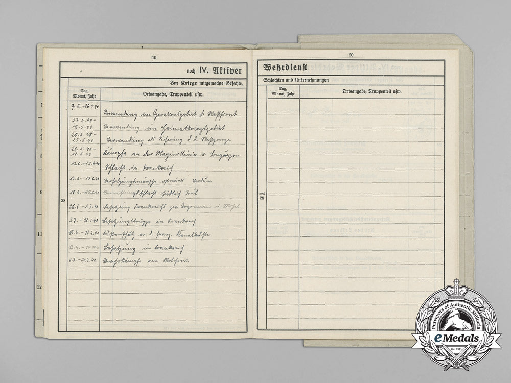 a_military_record_book_of_gefreiter_fanger;_invasion_of_france_aa_8072