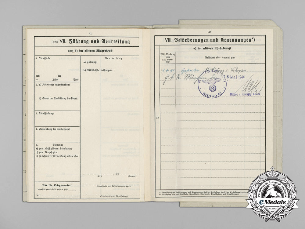 a_military_record_book_of_gefreiter_fanger;_invasion_of_france_aa_8074
