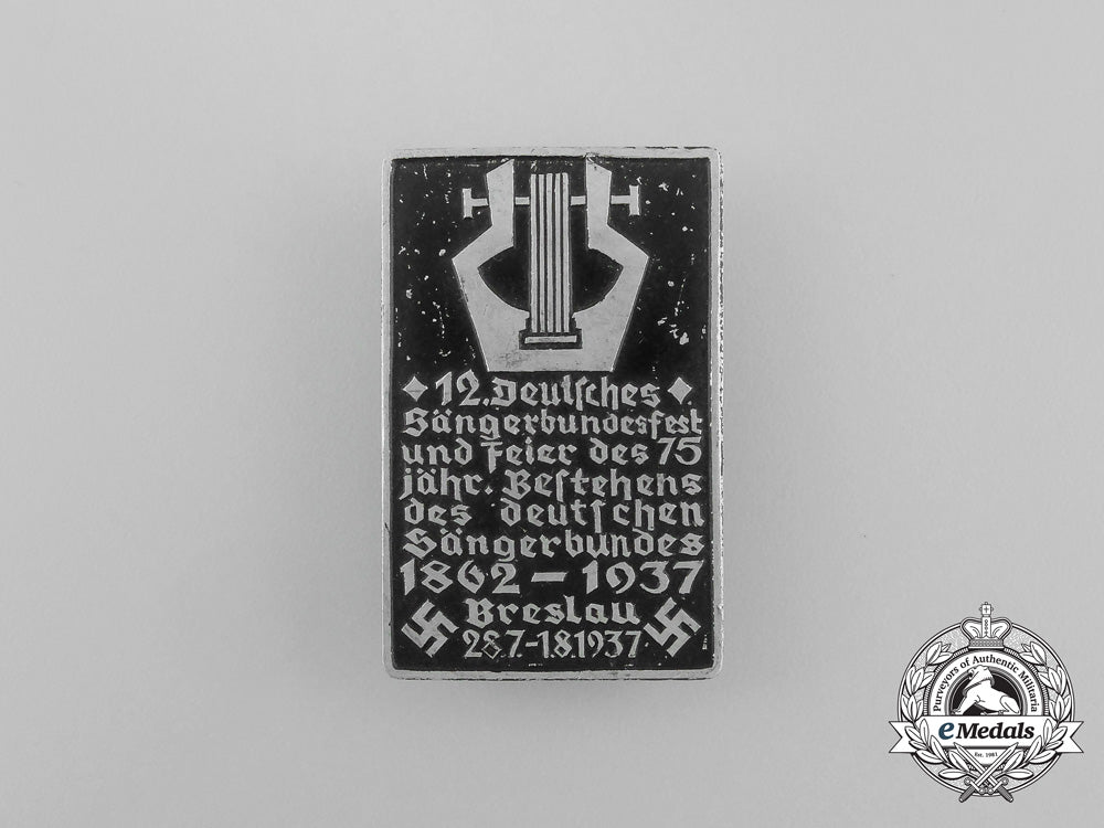 a1937_breslau12_th_sängerbund_festival_and_celebration_of_its75_anniversary_badge_aa_8422