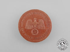 A 1934/35 Merseburg Region Whw (Winter Relief Of The German People) Donation Badge