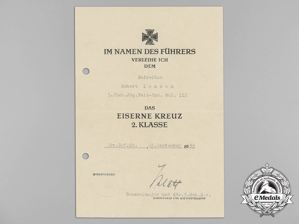 germany,_heer._an_award_document_group_to_mountain_troop_machine_gunner_robert_lamken_aa_8522_1