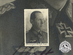 A Signed Wartime Photo Of Oak Leaves Recipient Major General Paul Klatt