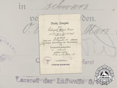 Germany, Heer. A 1944 Wound Badge Award Document To Grenadier Regiment 15