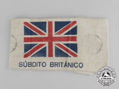 A Rare Spanish Civil War "British Subject" Armband For An Embassy Employee
