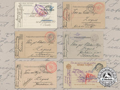 A Group Of First War Austrian Feldpost & Russian Pow Cards To Zagreb