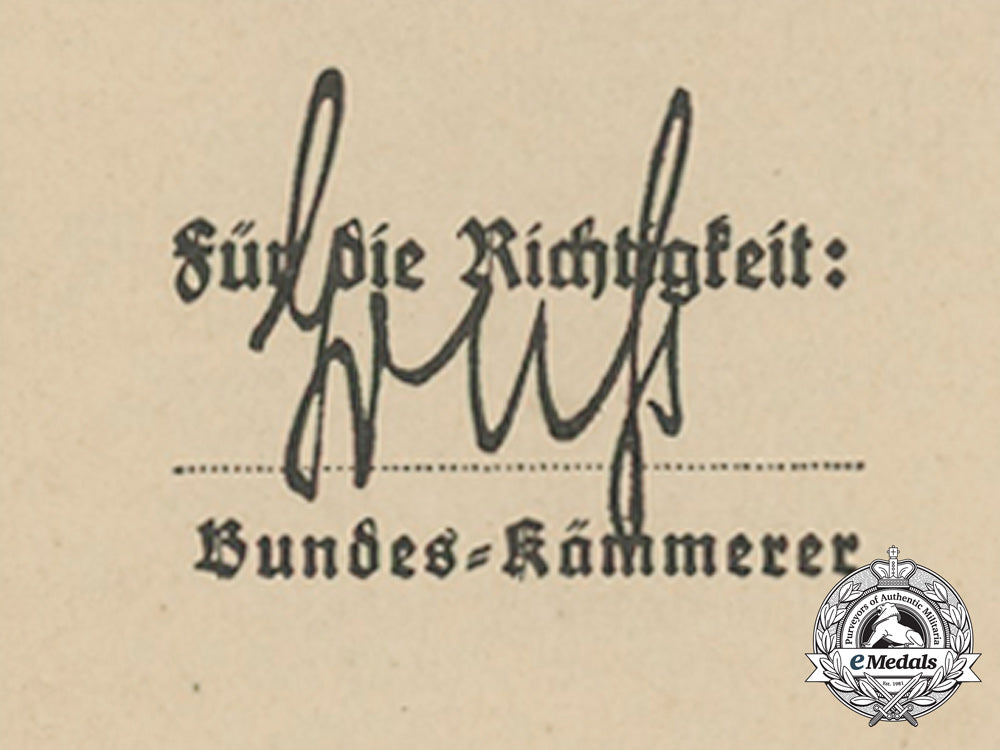 a1935_stahlhelm_commencement_of_duty_badge_document_to_alfons_endres_aa_8689