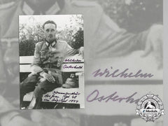A Post-War Signed & Dedicated Photo Of Wilhelm Osterhold