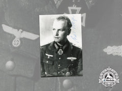 A Post-War Signed Photo Of Kc Winner Alois Weger