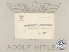 An Official Christmas 1943 Letter Of Appreciation From A.h.
