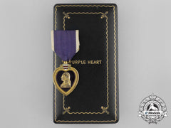 A Second War American Purple Heart In Case Of Issue; Numbered