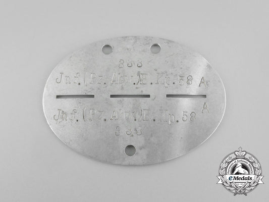 a_second_war_german_infantry_anti-_tank_reserve_company_identification_tag_aa_8976