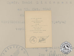 An Eastern Front Medal Award Document To The 19th Flak Division