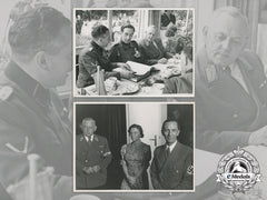 Two Official Wartime Press Photos Of Gau Leader & Reich Governor Josef Bürckel With Goebbels