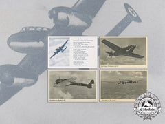 Four Wartime Luftwaffe Aircraft Postcards