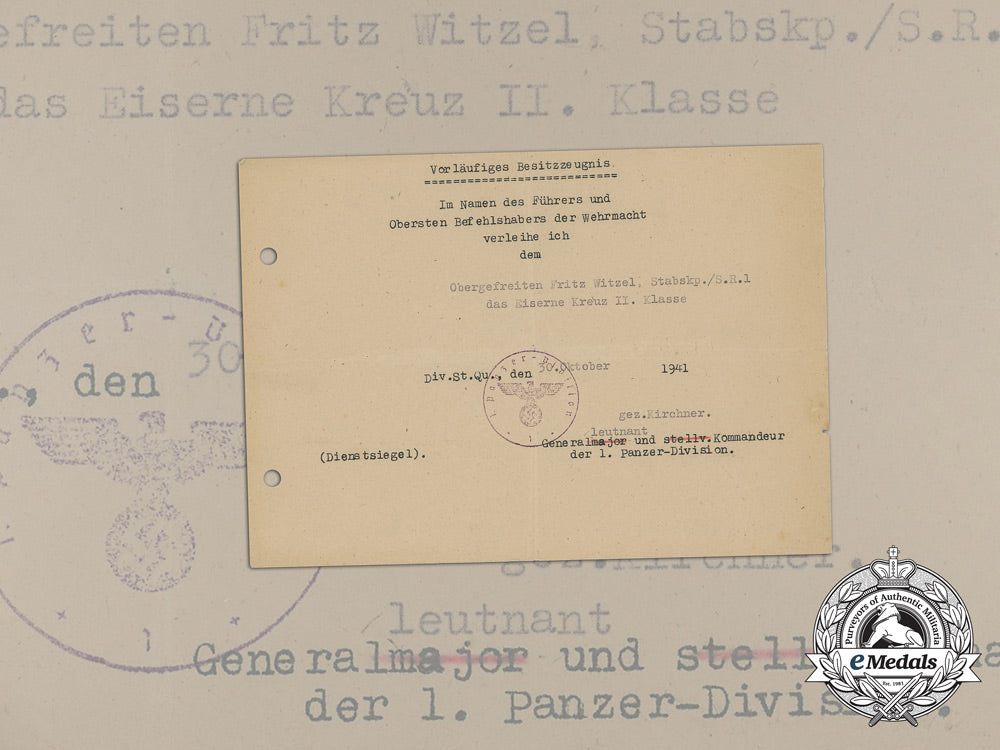 an_iron_cross2_nd_class_preliminary_document_to_the1_st_panzer_division_aa_9108_1