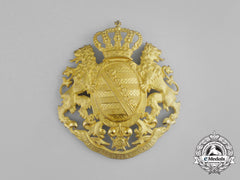 Saxony. An Officer's Pickelhaube Helmet Plate, C.1900