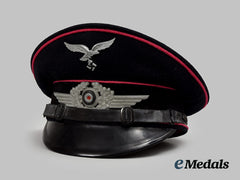 Germany, Luftwaffe. An Airfield Fire Service Em/Nco’s Converted Visor Cap