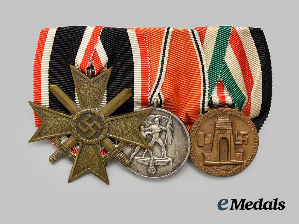 germany,_luftwaffe._a_north_african_campaign_medal_bar_and_award_documents_to_oberfeldwebel_werner_fischer_ai1_1085