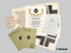Germany, Ss. A Mixed Lot Of Hiag Documents From The Estate Of Ss Veteran Siegfried Wojtaszek