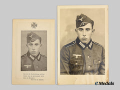 Germany, Heer. A Death Notice To Obergefreiter Anton Hasenöhrl, Eastern Front Kia, With Photo