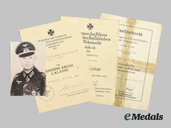 Germany, Wehrmacht. A Mixed Lot Of Award Documents With Knight’s Cross Recipient Signatures