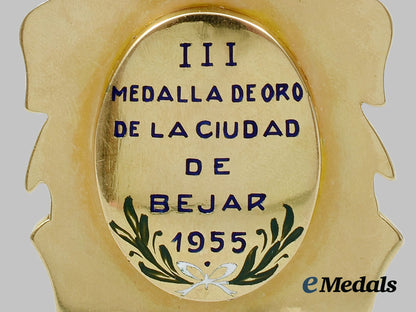 spain,_fascist_state._a_gold_medal_of_the_city_of_béjar1955_and_kingdom_council_lapel_badge_ai1_2750_1