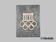 Germany, Third Reich. A 1936 Berlin Olympics Merit Plaque