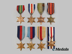 Canada, United Kingdom. A Lot Of Eight Campaign Stars