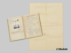 Germany, Heer. A Wehrpaß To Gefreiter Friedrich Hofacker, Eastern Front Kia