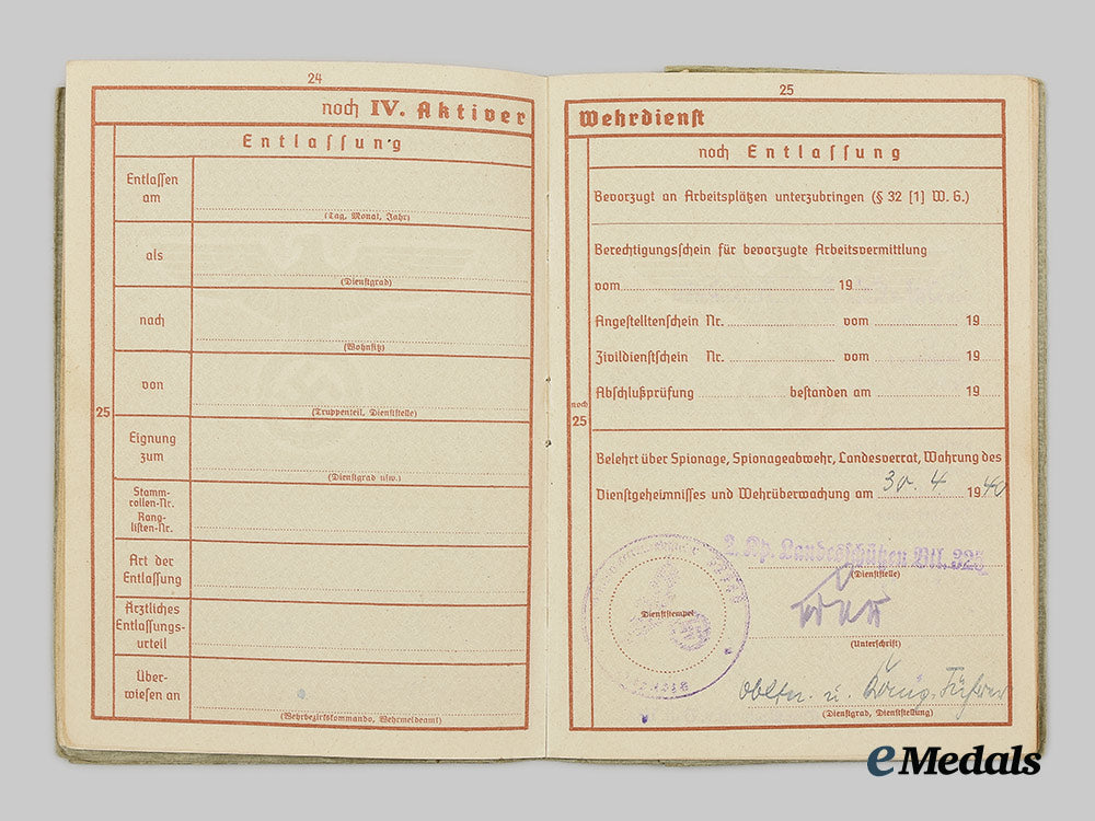 germany,_heer._an_eastern_front_medal_and_wehrpaß_to_obergefreiter_walter_scheerer_ai1_3449