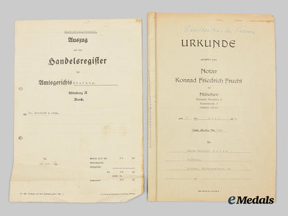 germany,_third_reich._a_mixed_lot_of_paperwork_to_heinrich_and_gustav_kainz,_deschler&_sohn_managers_ai1_3467_1_1_1