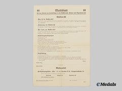 Germany, Ss. A Rare Recruiting Leaflet