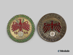 Germany, Third Reich. A Pair Of Tyrolean Marksmanship Badges